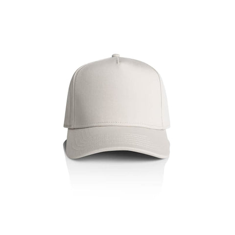 A light grey cap with a structured brim and an additional logo on the front.