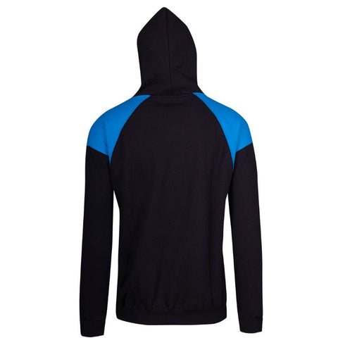 Mens Shoulder Contrast Zip Hoodie