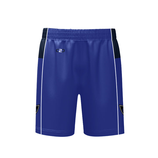 Mavericks Basketball Shorts Above Knee - Blue "Front"
