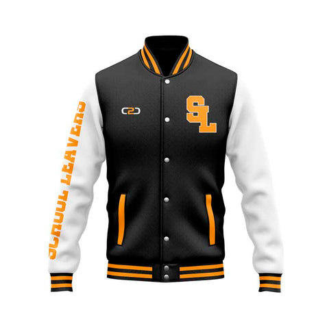 Premium Varsity Fleece Jacket with Lining (Front View) - Coast 2 Coast Sports
