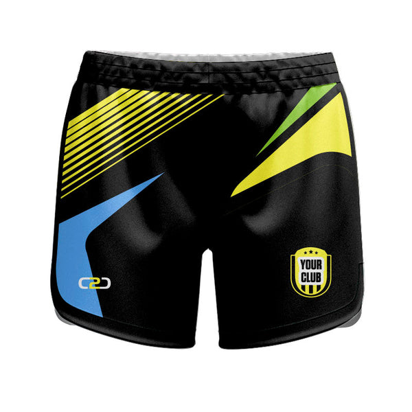 Custom Conquer Ladies Shorts 13CM Front View