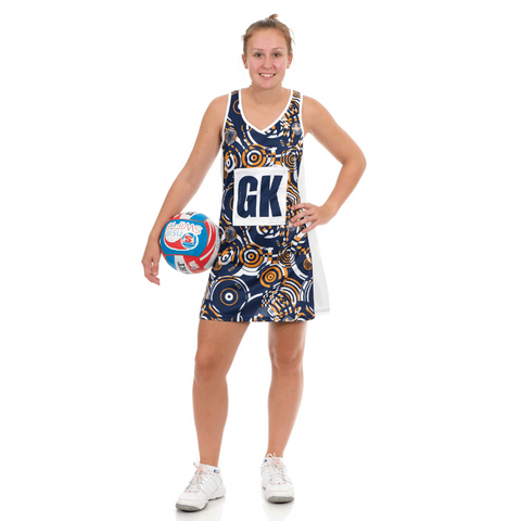 Halo Netball Dress Navy/Gold