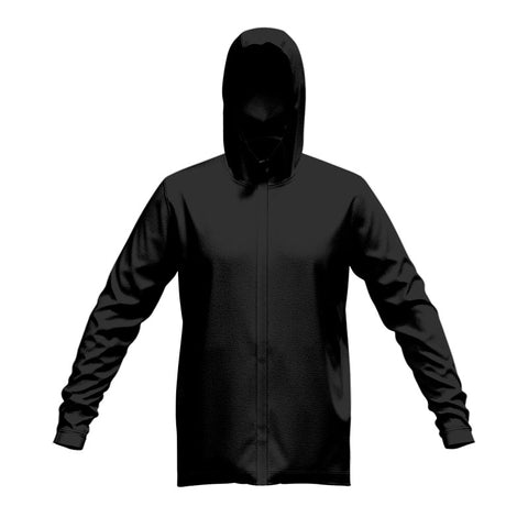 Glide Tech Zip Hoodie Black Front View